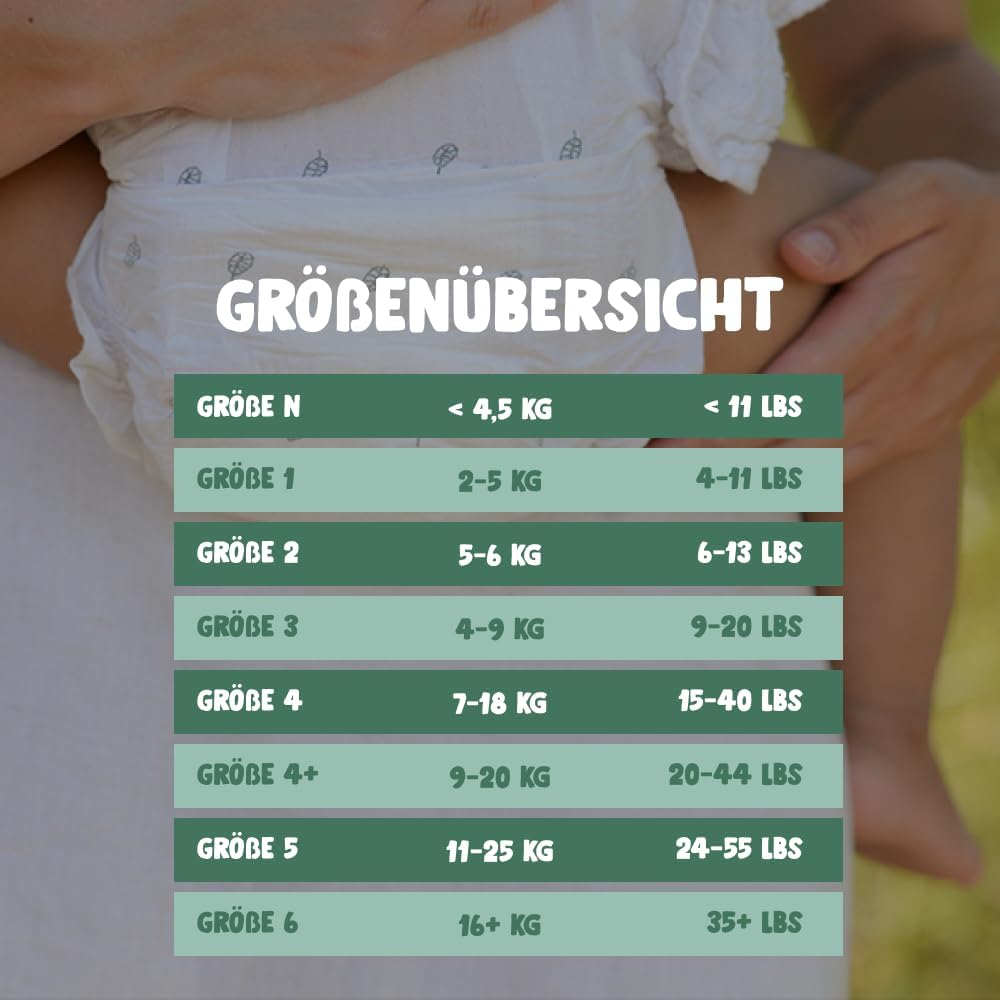 Eco by Naty Baby Öko Windeln - umweltfreundliche Premium-Bio Windeln aus pflanzenbasierten Materiali