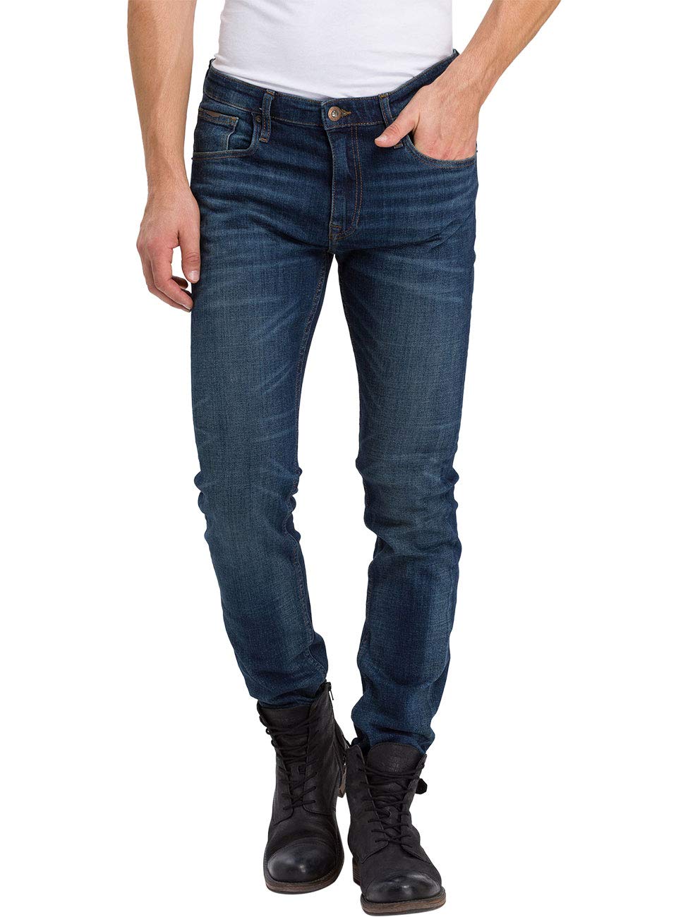 Cross Jeans Herren Damien Slim Jeans 31W / 32L Blau (Dirty Blue 018), 31W / 32L Blau (Dirty Blue 018