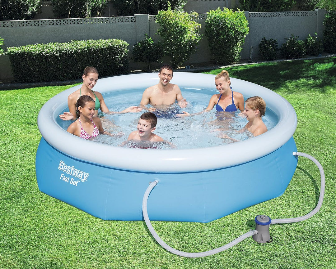 Bestway Fast Set Pool mit Filterpumpe, 305 x 76 cm, blau 305x76 cm Blau Single, 305x76 cm Blau Singl