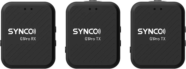 SYNCO G1 (A2) Pro 2,4 GHz kabelloses Lavalier Mikrofon mit Ladestation 1 Empfänger 2 Sendermikrofon