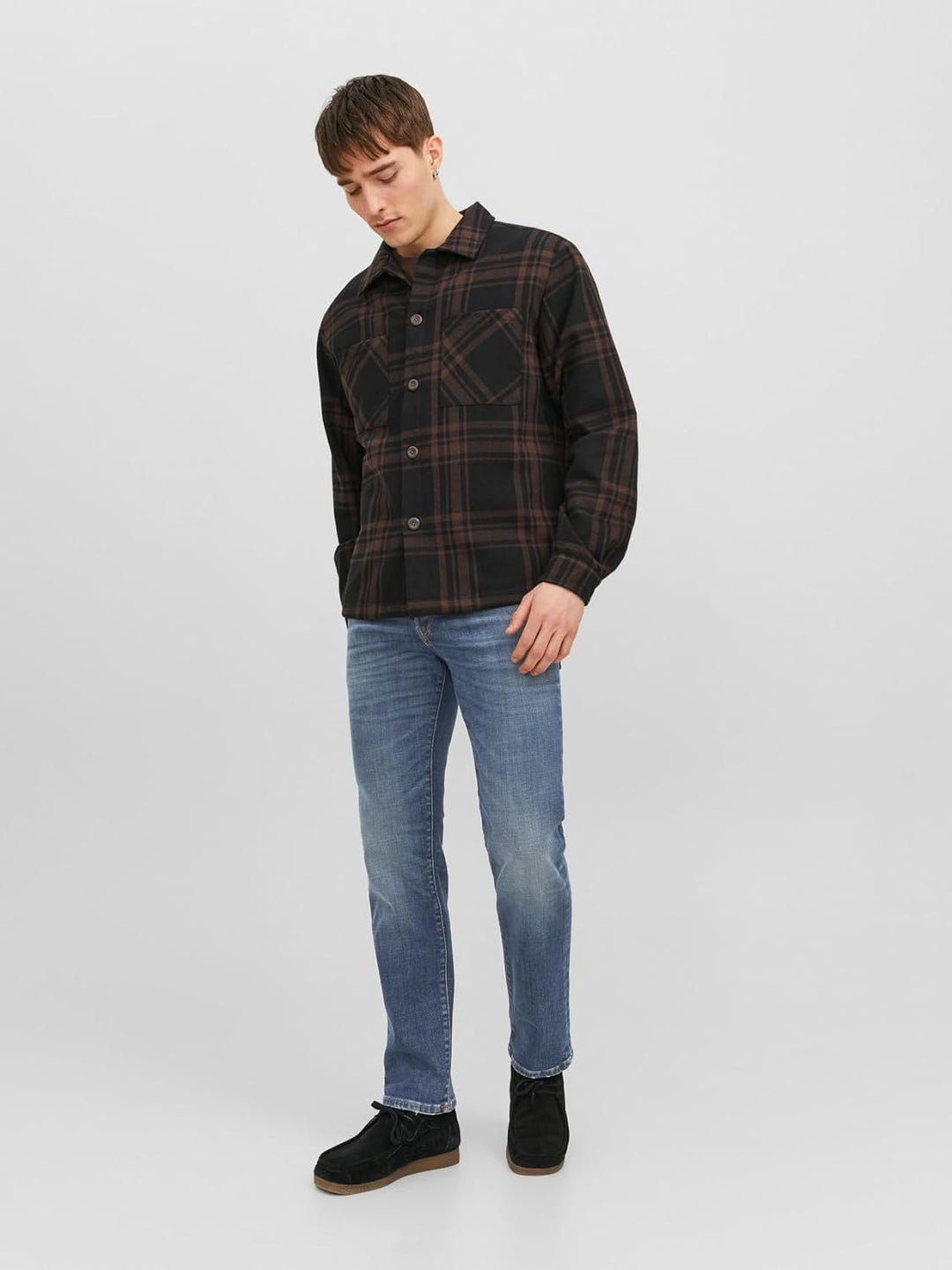 JACK & JONES Male Slim Fit Jeans mit geradem Bein JJITIM JJDAVIS JJ 974 SN Slim Fit Jeans mit gerade