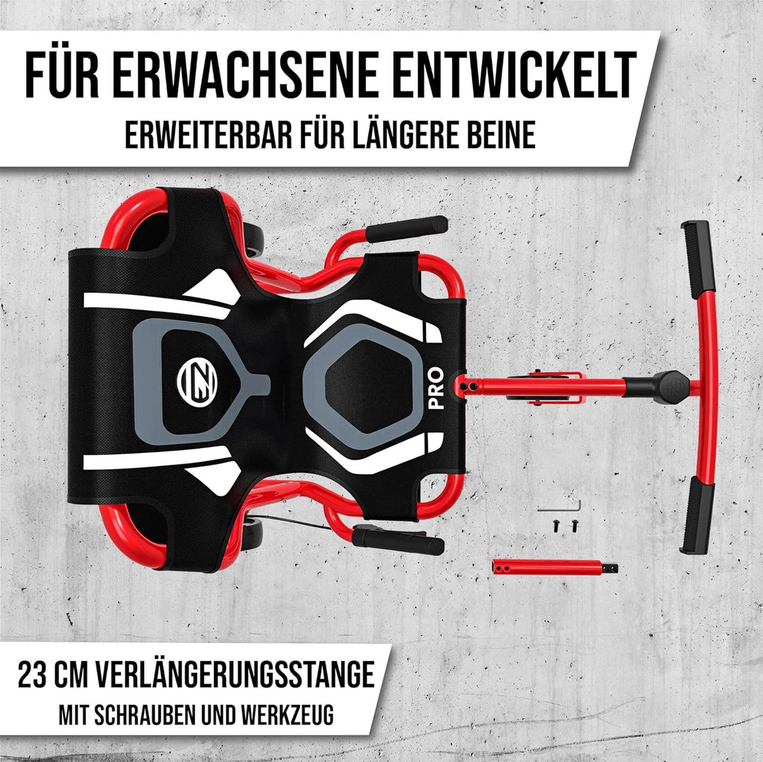 EzyRoller Pro X Fun Fahrzeug Dreirad für Jugendliche und Erwachsene Trike ab 10 Jahre, Rot