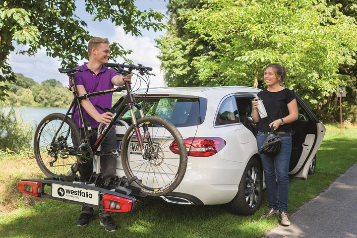 Westfalia bikelander Fahrradträger für die Anhängerkupplung | Kupplungsträger für 2 Fahrräder | E-Bi