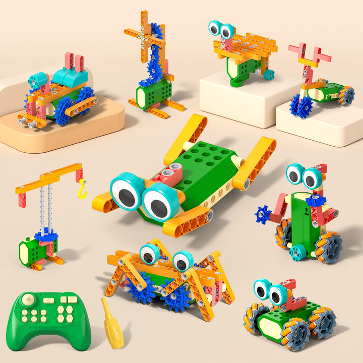 Technic Roboter Bauspielzeug Bausatz ab 6+, 33+ IN 1 RC Roboter und Auto | 150PCS, STEM Ferngesteuer