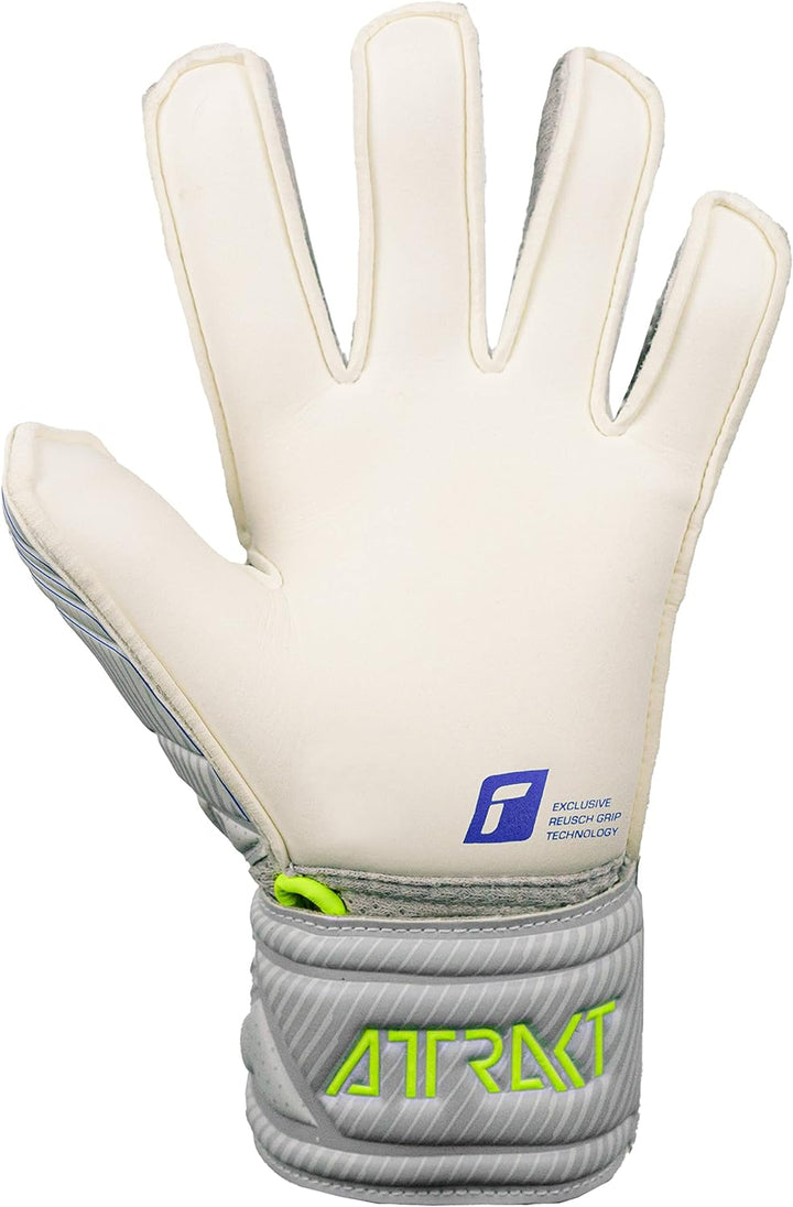 Reusch Jungen Attrakt Finger Support Junior Unisex Torwarthandschuhe mit Aussennaht Schnitt und Grip