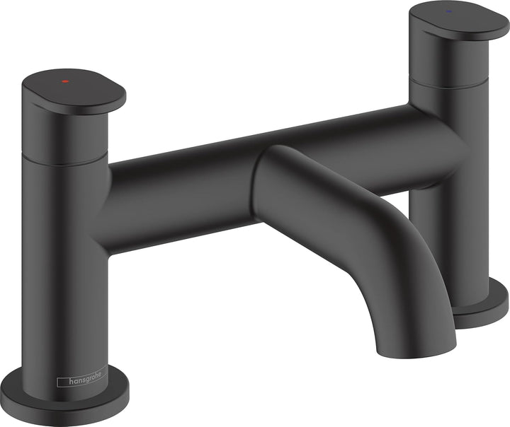 hansgrohe Wannenarmatur Vernis Blend, für 1 Funktion, Mattschwarz Aufputz-Installation Wanne Mattsch