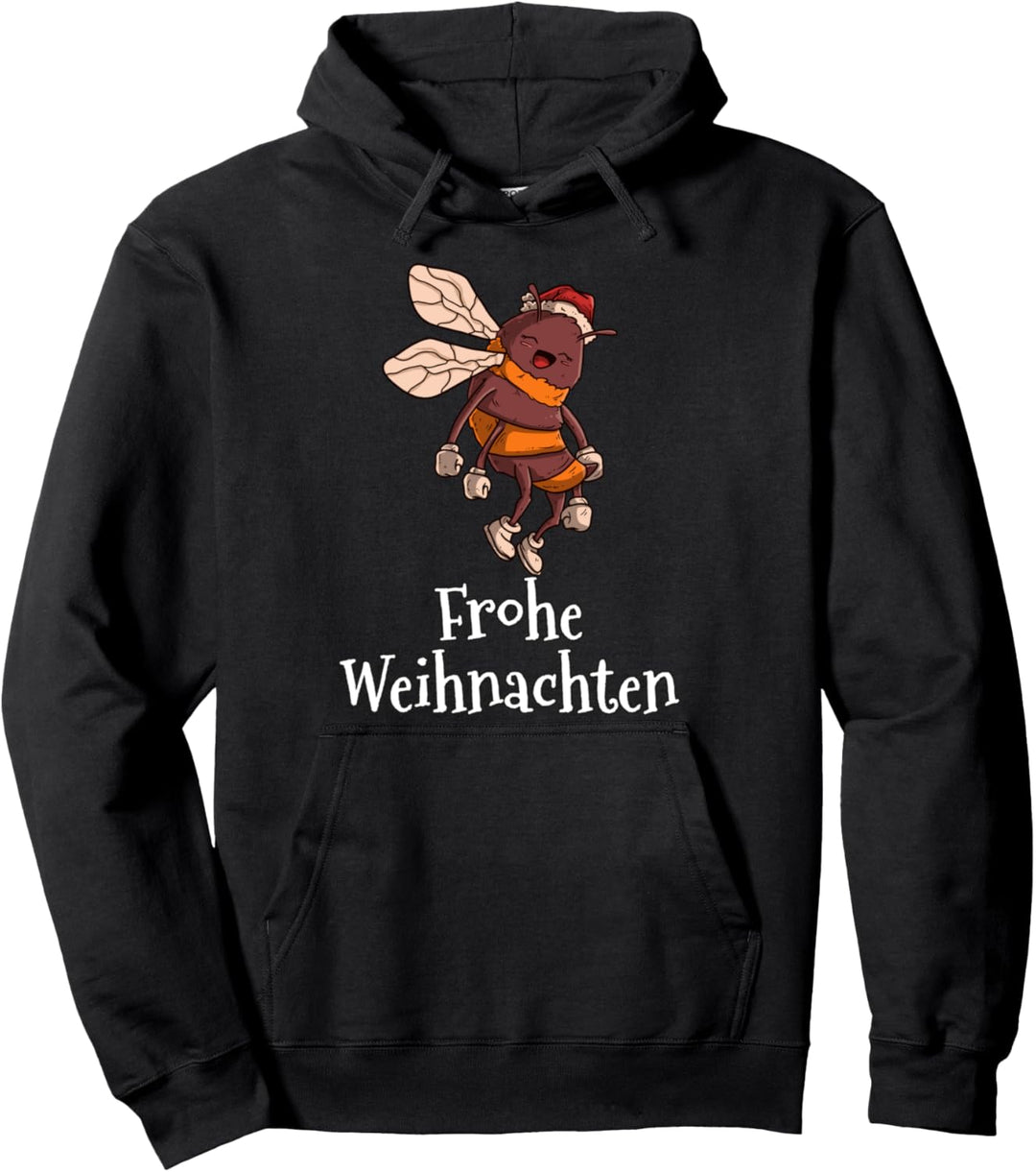 Frohe Weihnachten Nikolaus Mütze Imker Geschenk Bienen Pullover Hoodie