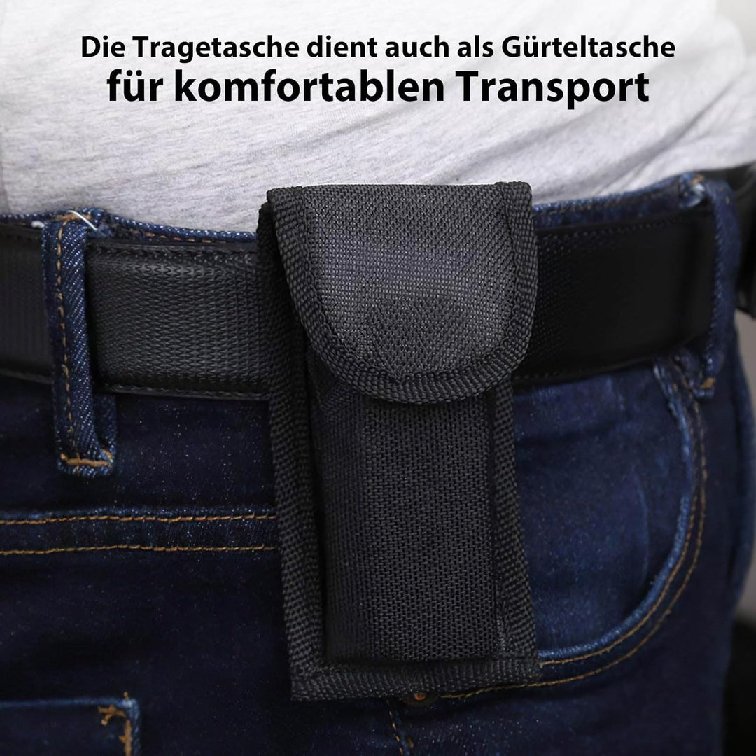 HIKENTURE® Outdoor Campingbesteck Set - Klappbesteck Outdoor Besteck aus Edelstahl mit Gürteltasche