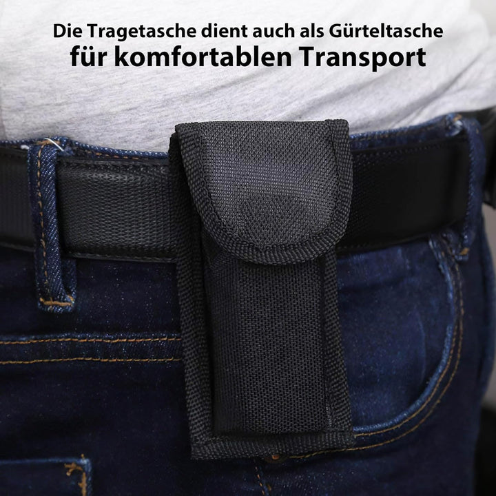 HIKENTURE® Outdoor Campingbesteck Set - Klappbesteck Outdoor Besteck aus Edelstahl mit Gürteltasche