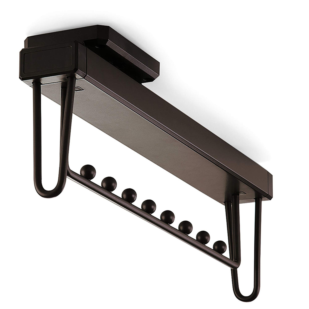 emuca 7086513 porte-vêtements herausziehbarer mit Schliess-Komfort für Schrank tiefe 445 mm ID Mokka