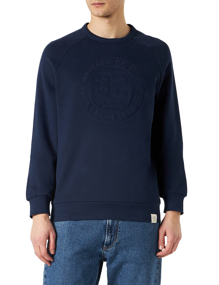 MUSTANG Herren Sweatshirt S Navy Blazer 5324, S Navy Blazer 5324
