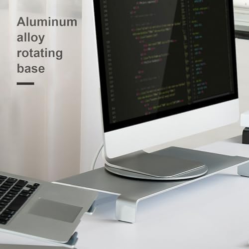 Tnfeeon Computer Monitor Rotationssockel, Aluminiumlegierung 360 Grad Rotationsmonitor Drehsockel Al