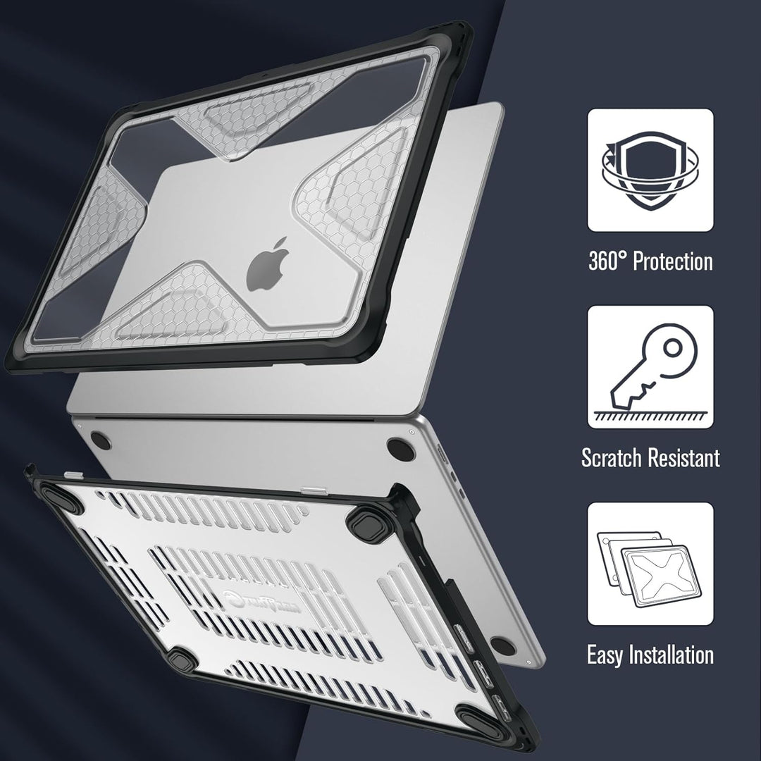 Fintie Hülle Kompatibel mit MacBook Air 15 M2 Chip (2023 Freisetzung) A2941, Ganzkörper-Rugged Hybri