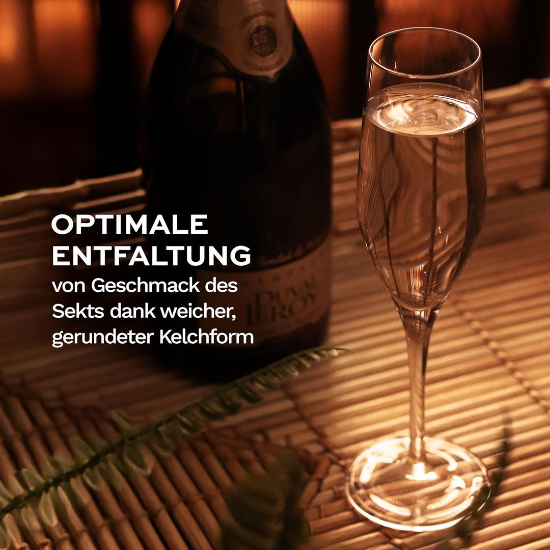 Stölzle Lausitz Exquisit Sektkelche 175ml I Edle Champagnergläser 6er Set I Schaumweingläser 6 Stück