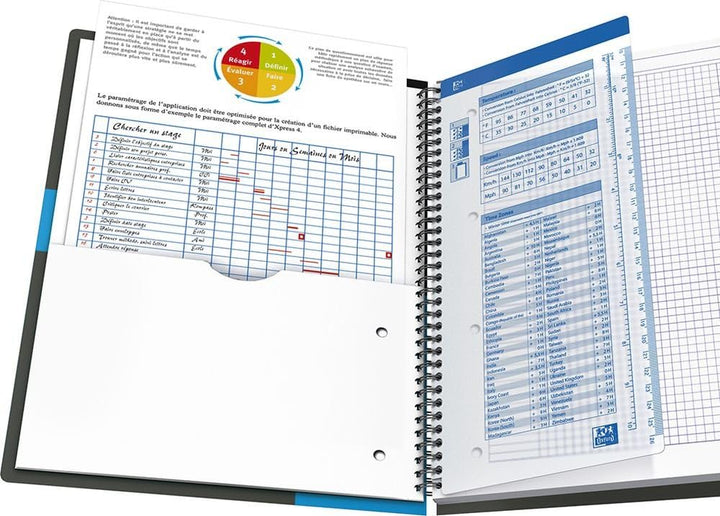OXFORD 400019520 Activebook Studium 5er Pack mit 4 Farben Digitaler Collegeblock A4 kariert 80 Blatt
