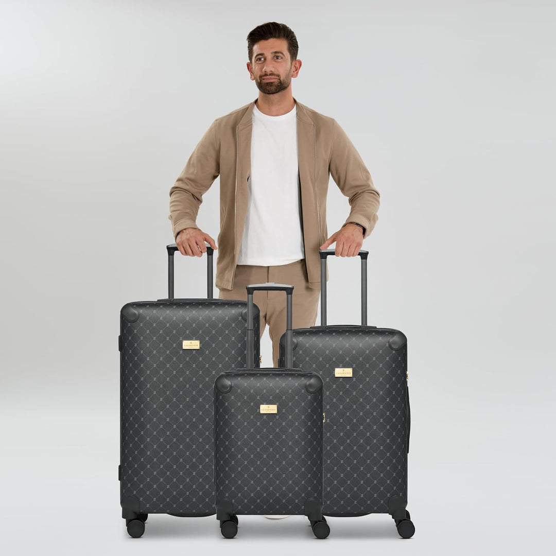 Lazarotti Koffer-Set 3-teilig | 3er Trolley Set S 55 cm + M 66 cm + L 79 cm | leichtes hybrides Mate