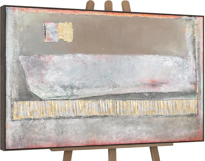 YS-Art Luxus Abstrakt Acryl Gemälde auf Leinwand Accent handgemalt Wandbilder Wohnzimmer modern Wohn