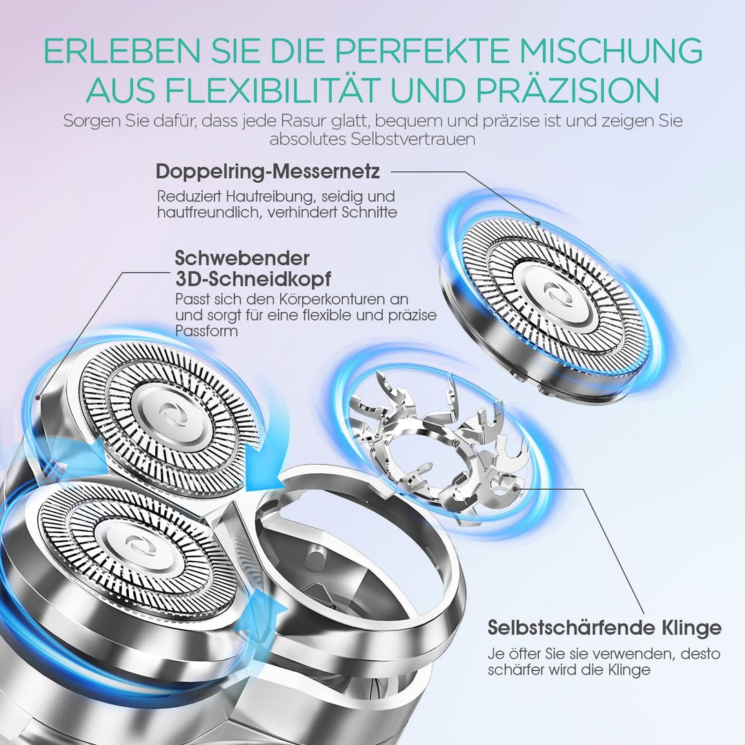 VOYOR Damenrasierer Elektrisch Epilierer Damen Rasierer Damen Intimrasierer Für Frauen Wasserdichter