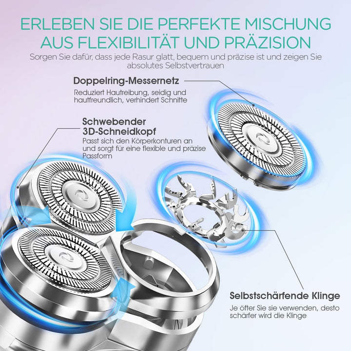VOYOR Damenrasierer Elektrisch Epilierer Damen Rasierer Damen Intimrasierer Für Frauen Wasserdichter