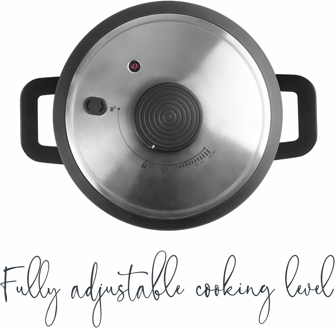 Lacor - 71786 - Superschneller Schnellkochtopf mit hitzebeständigen Sicuro Griffen - Induktion - Ede