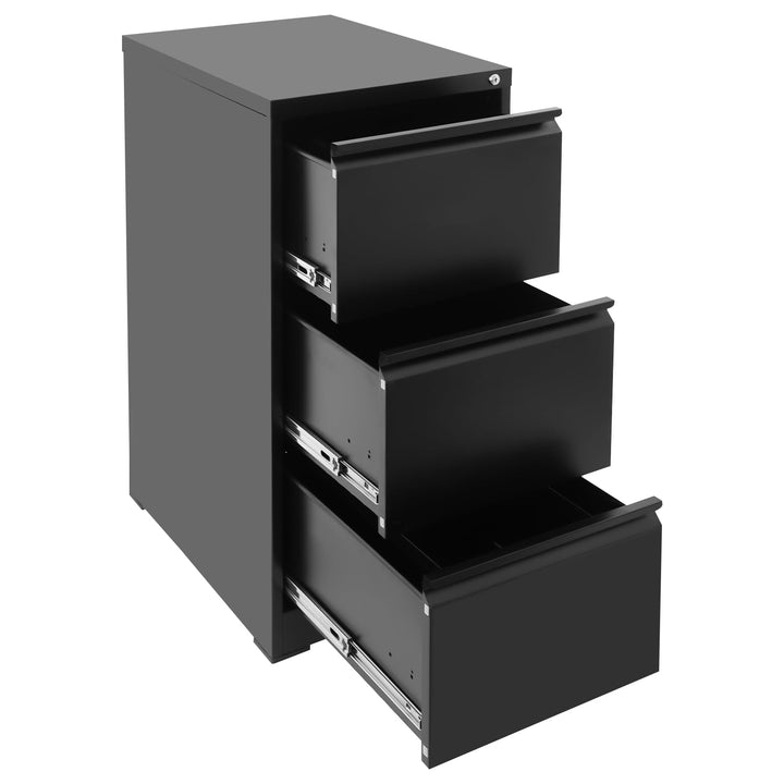 Aktenschrank mit 3 abschliessbare Schubladen Büroschrank für Homeoffice Metallschrank Akten Lagersch