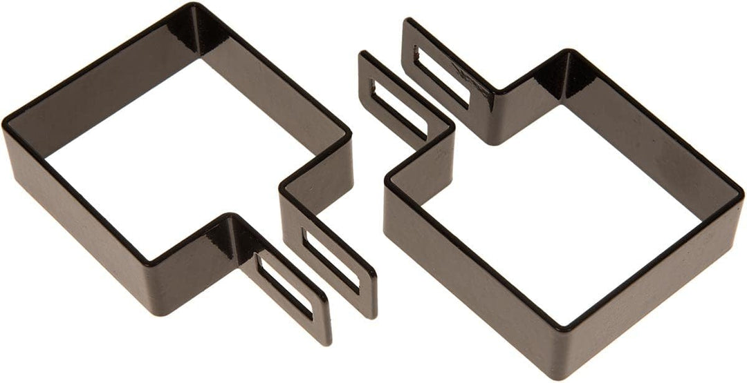 HaGa® Strebenschelle - 7cm x 7cm - Befestigungsschelle - Zaunstreben - Zaunbau- braun - 10 Stück - K