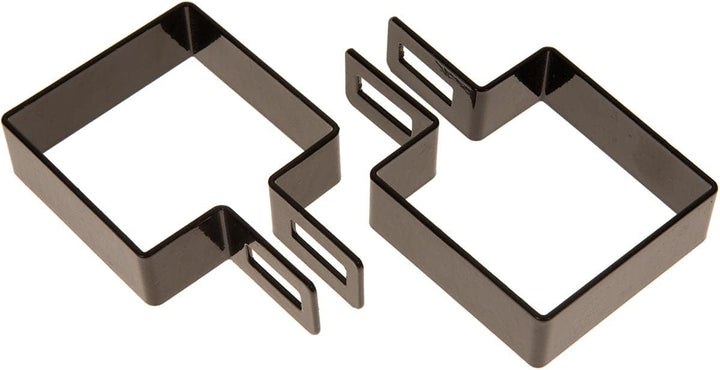 HaGa® Strebenschelle - 7cm x 7cm - Befestigungsschelle - Zaunstreben - Zaunbau- braun - 10 Stück - K