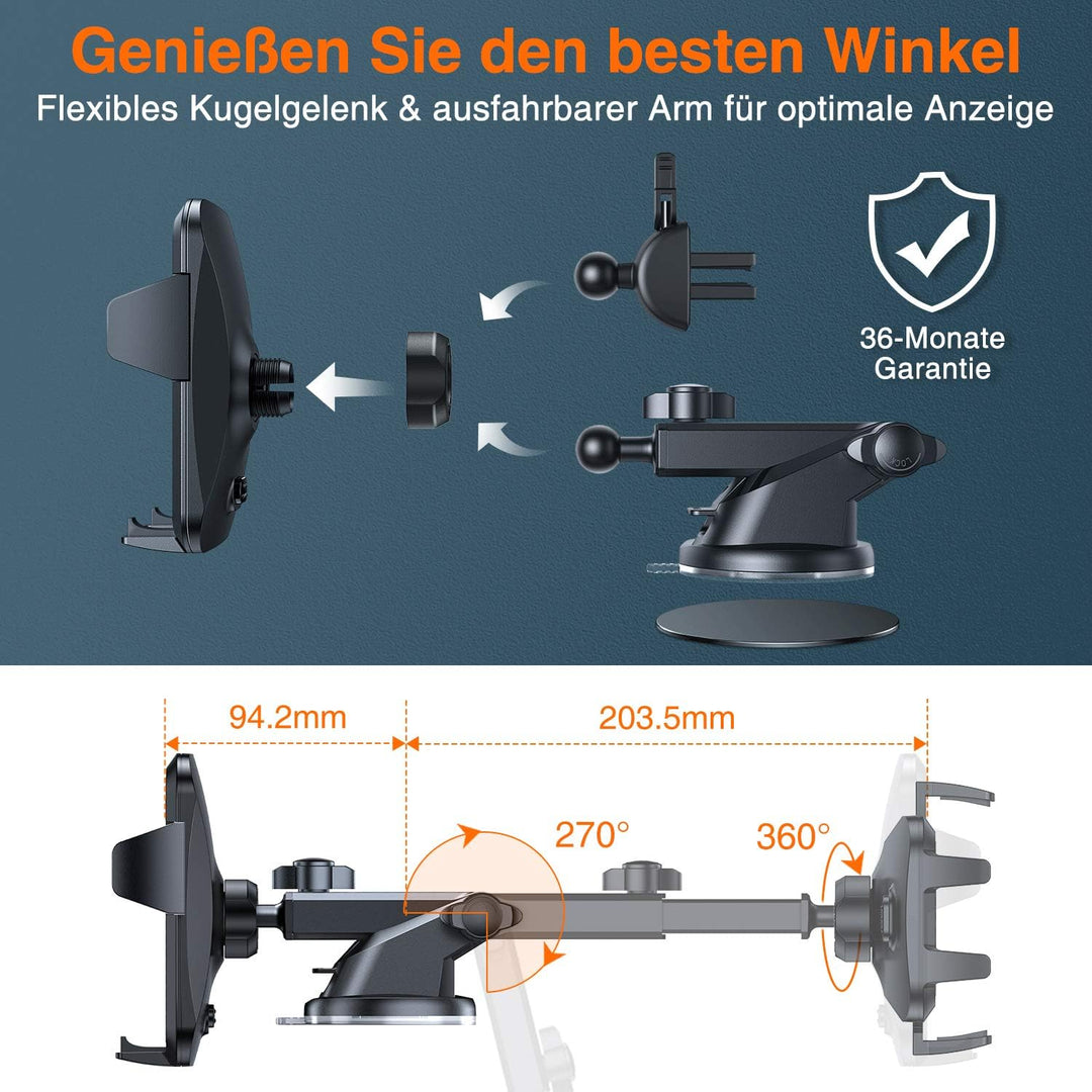 VANMASS Handyhalterung Auto 2022 Upgrade Version Handy Halterung Auto 3 in 1 Kfz Handyhalterung Lüft
