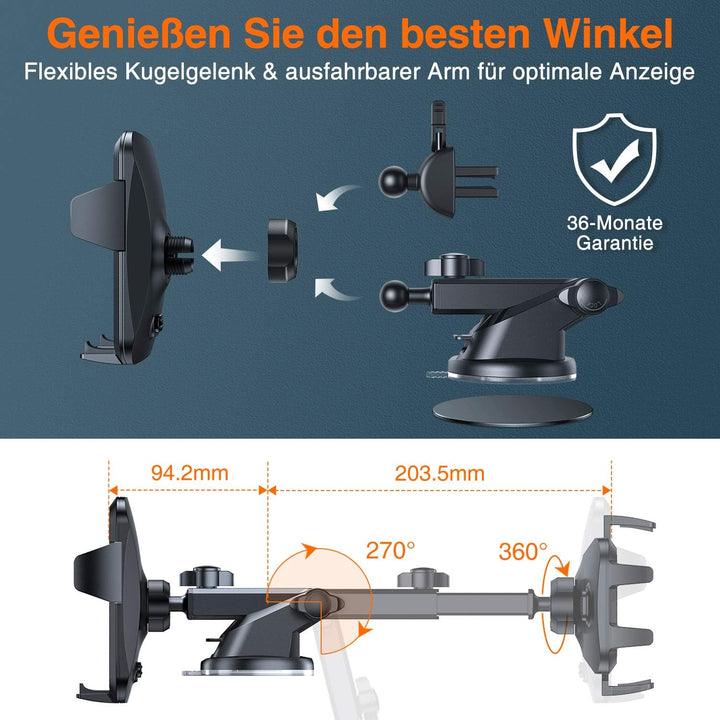 VANMASS Handyhalterung Auto 2022 Upgrade Version Handy Halterung Auto 3 in 1 Kfz Handyhalterung Lüft