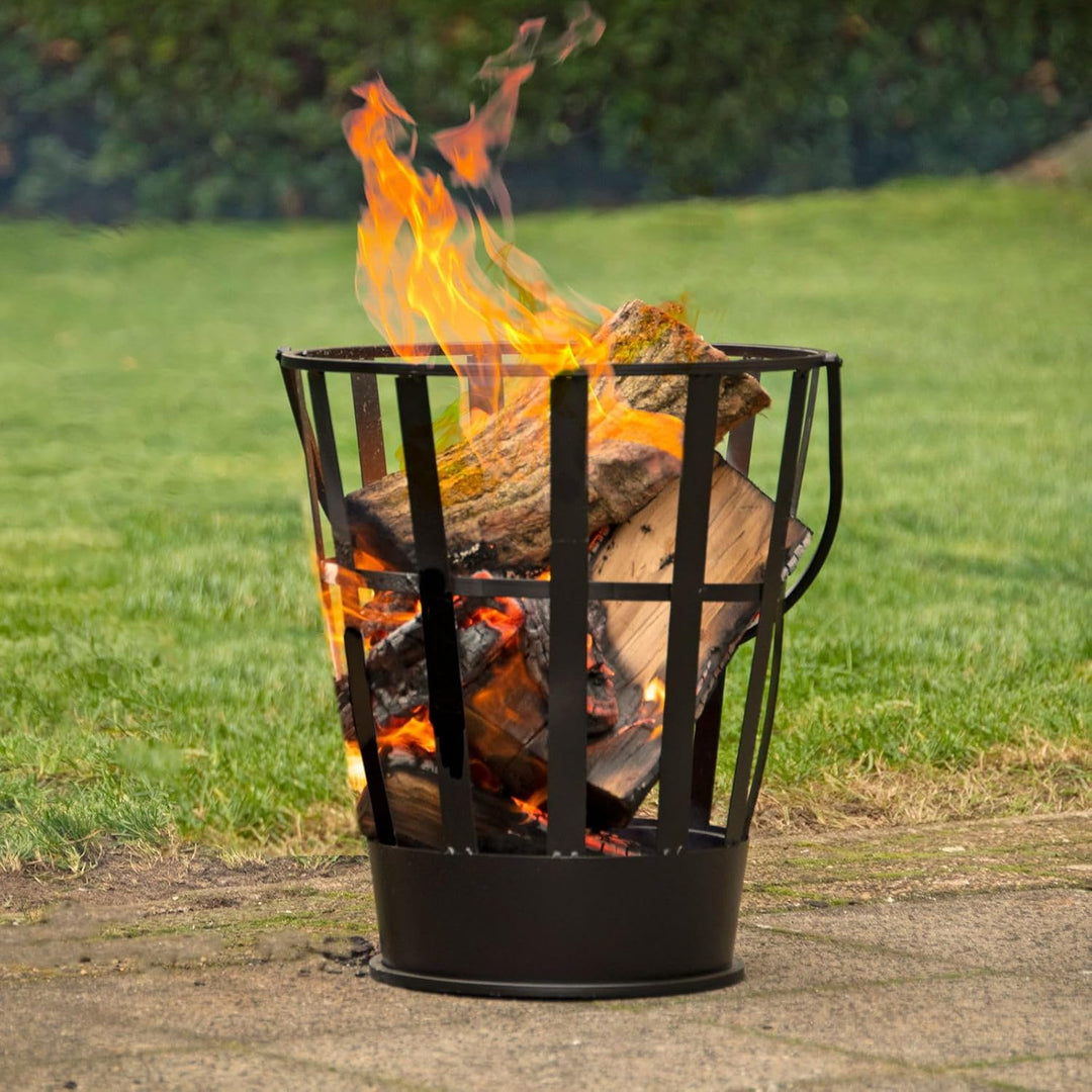 Esschert Design Feuerkorb FF466, schwarz, 40 x 35 x 37 cm