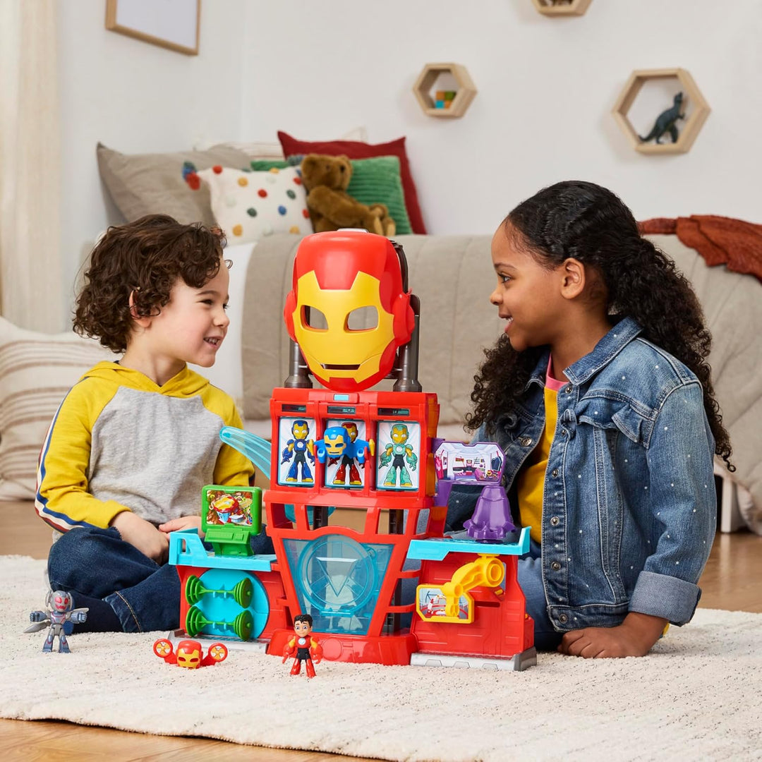 Marvel Iron Man and his Awesome Friends elektronisches Iron Quartier Spielset für Jungen und Mädchen