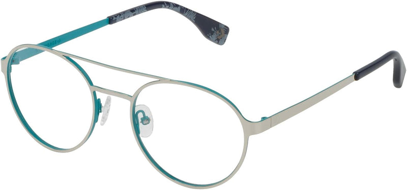 Converse Herren VCO068Q500684 Sonnenbrille, Shiny Palladium W/Water Green Part, 50/20/145