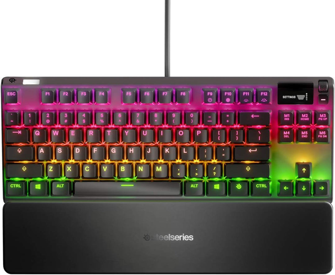SteelSeries Apex 7 TKL - Mechanische Gaming-Tastatur - Kompakt (TKL) - OLED Smart Display - Blau Sch