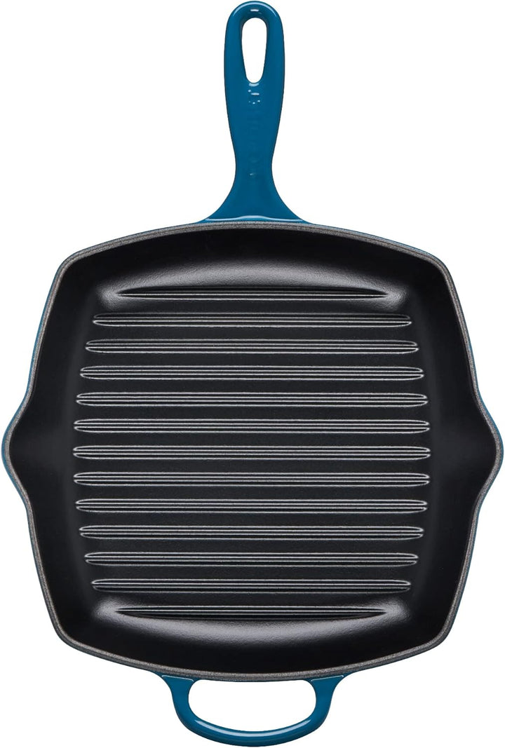 LE CREUSET Signature Gusseisen-Grillpfanne, Quadratisch, 26 cm, Für alle Herdarten inkl. Induktion g