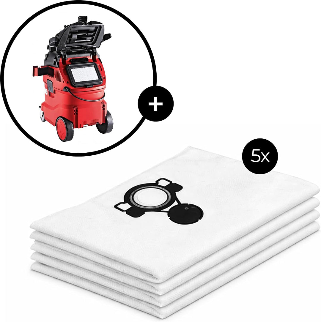STAUBSAUGERBEUTEL FLEX VLIES-FILTERSACK PASSED FÜR VCE33L-MC, L-AC, ATTIX33, 33M-H SE133ME 5 STÜCK F