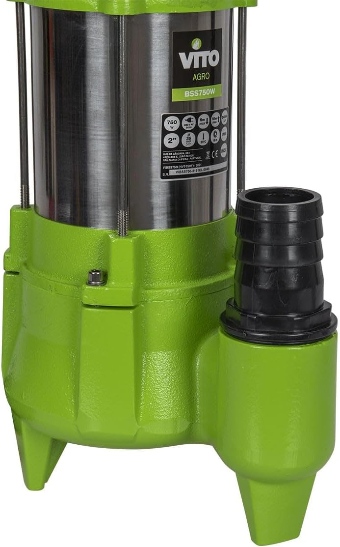 Vito AGRO Submersible Pump Water Pump 1500 Power 1500 W | Maximum Lift 13 m | Maximum Suction 5 m |