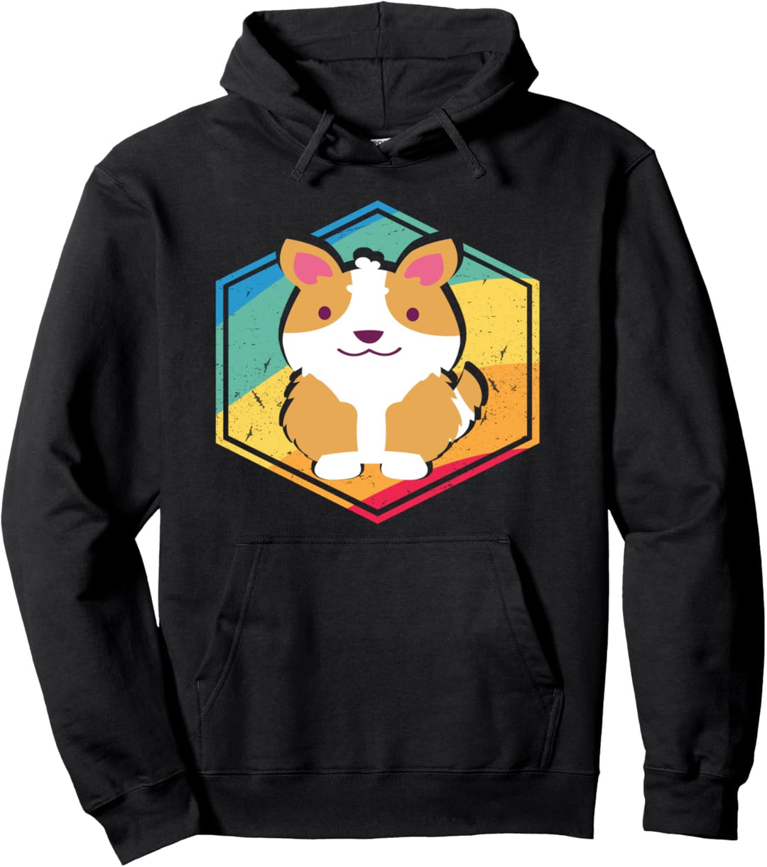 Corgi Dog Lovers Gift Men Women Boys Girls Retro Style Corgi Pullover Hoodie