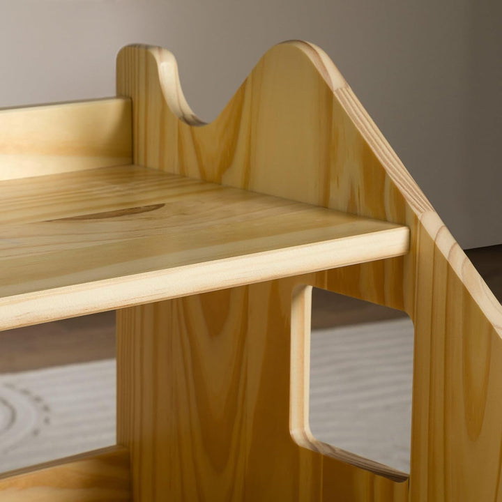 IDIMEX Kinderregal Yasmin 3 Ablagen Natur - Montessori Regal für Spielzeug und Bücher, Kinderzimmer