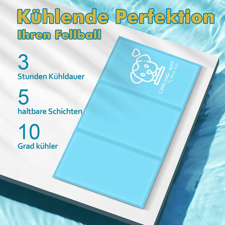 Pawtasy Kühlmatte für Hund, Kühldecke Hunde, Kühlkissen mit Ungiftiges Gel für Grosse Mittelgrosse H