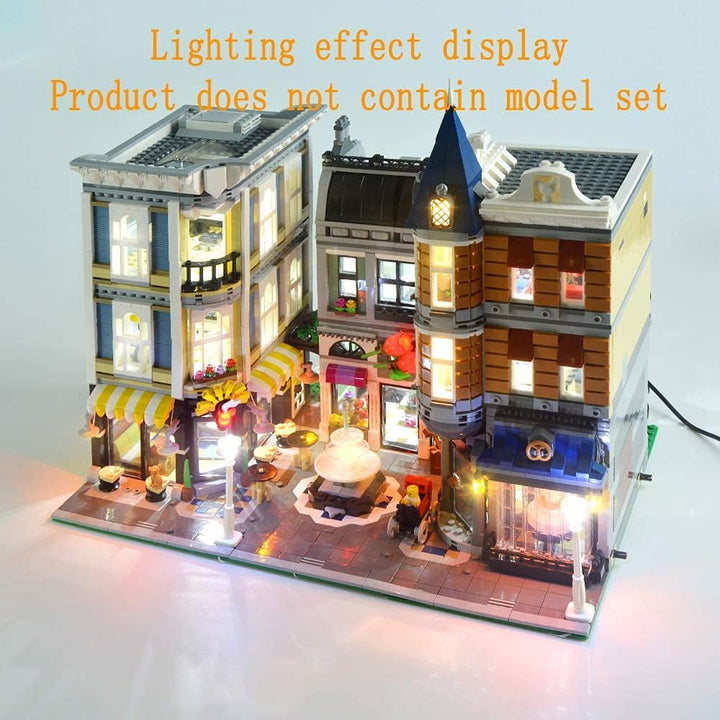 GEAMENT Verbesserte Version LED-Licht-Set für Stadtleben (Creator Expert Assembly Square) - Kompatib