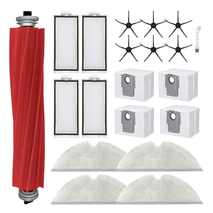 20 Stück Zubehörset für Roborock Q7+/Q7 MAX+ Staubsauger,1*Hauptbürste,6*Seitenbürsten,4*Filter,4*Wi