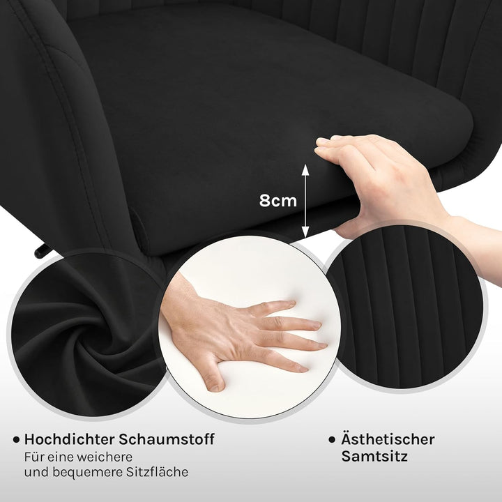 WOLTU Schreibtischstuhl, Bürostuhl ergonomisch, Homeoffice Stuhl höhenverstellbar, Schminkstuhl mit