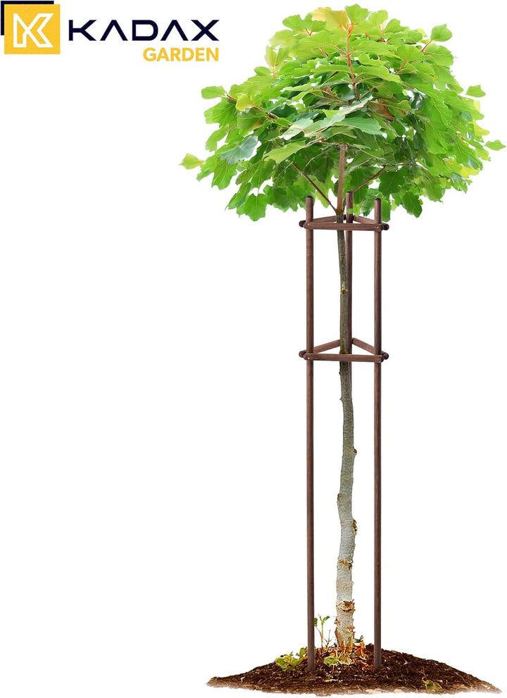 KADAX Baumstütze 195 cm aus robustem Holz, Baumpfahl zur sicheren Fixierung junger Bäume & Sträucher