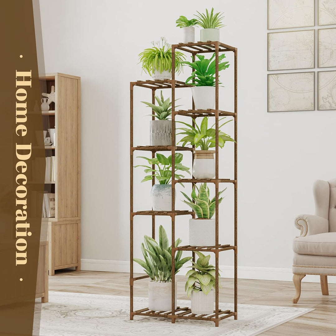 Bamworld Pflanzenregal Outdoor Indoor Blumenständer Hoch Pflanzentreppe Blumenständer für Draussen P