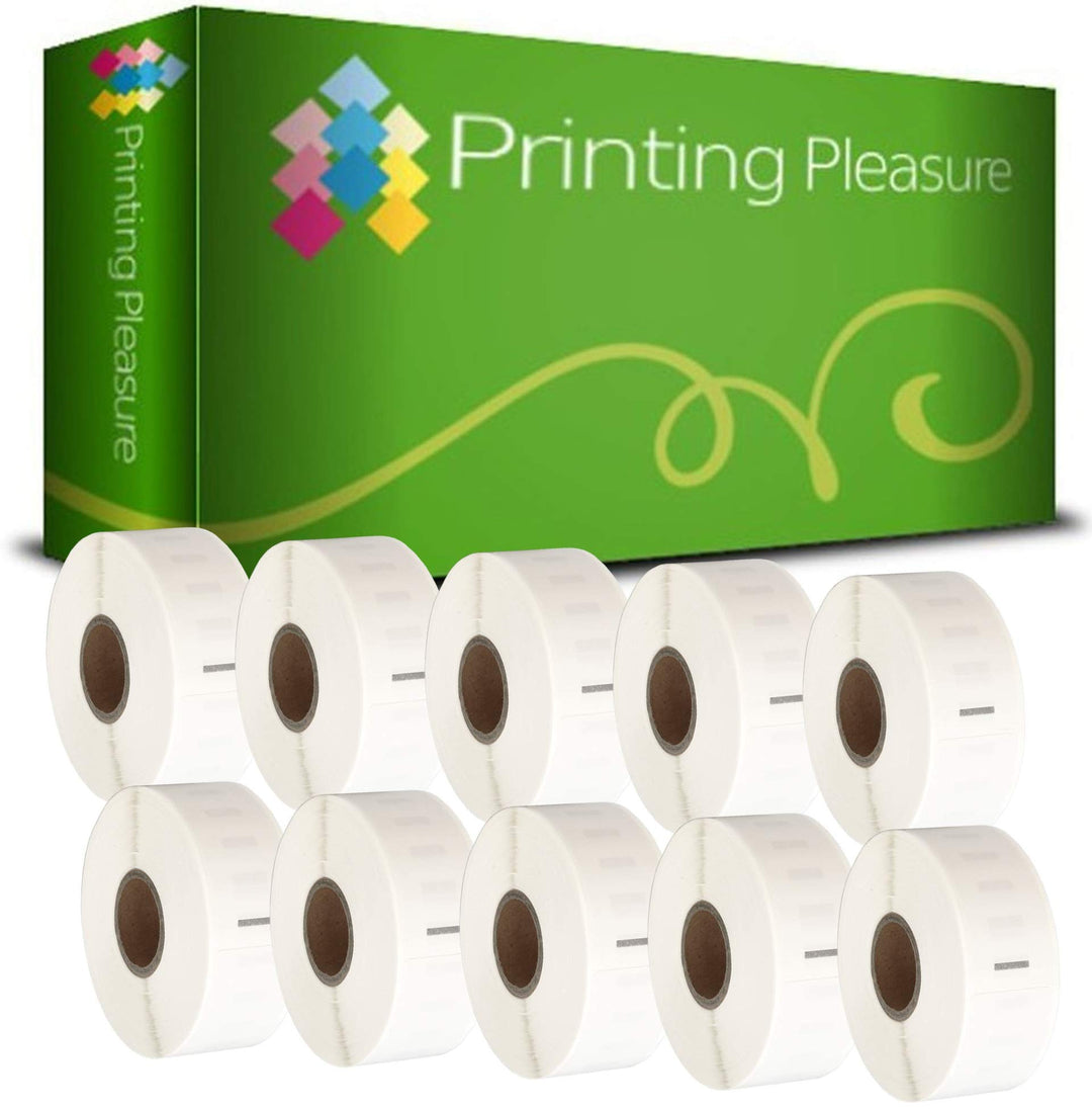 Printing Pleasure 10 x 11352 Rollen Etiketten kompatibel für Dymo LabelWriter & Seiko Etikettendruck