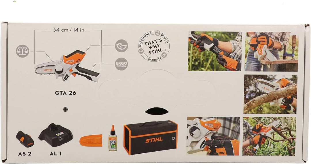 Stihl Akku-Gehölzschneider GTA 26 Set mit Akku AS 2 und Ladegerät AL 1