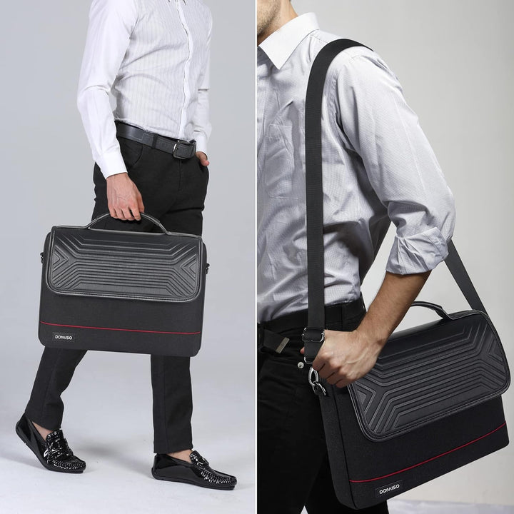 DOMISO 17 Zoll Wasserdicht Laptop Tasche Aktentasche Schultertasche Notebooktasche Business für 17-1