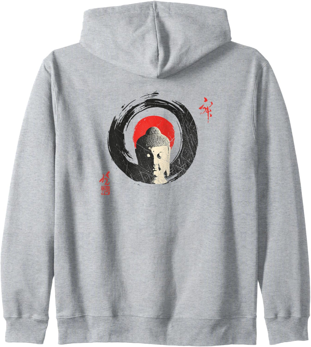 Buddhismus Meditation Yoga Bonsai Zen Enso Circle Buddha Goa Kapuzenjacke