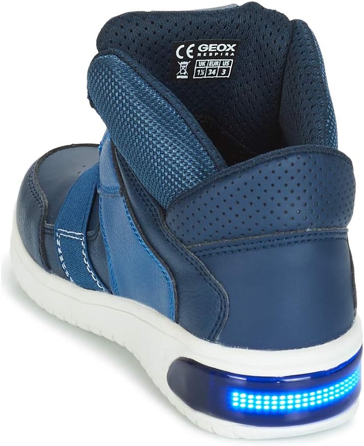 Geox Jungen J XLED Boy A Sneakers, 32 EU Navy