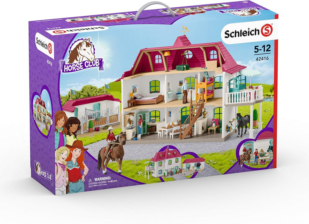 schleich 42551 Horse Club Lakeside Pferdehof, ab 5 Jahren, HORSE CLUB - Spielset, 108 Teile Single a